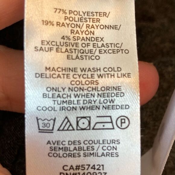 Loft NWT Elegant Charcoal Gray puffed sleeve w/ruffle bottom go everywhere dress - Picture 10 of 11